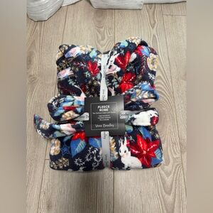 Vera Bradley Printed Floral Animal Plush Fleece Robe